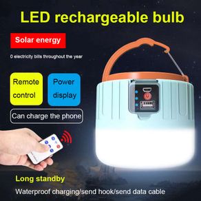 【Upgrade】Solar LED Camping Lamp USB Rechargeable Lamp Outdoor Tent Lamp Portable Lantern Emergency Lighting Barbecue Hiking