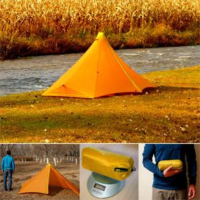 BSWolf Lightweight 2 Person 4-Season Double-layer Tent Outdoor Camping Heavy Rain Resistance Lover Tent