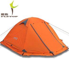 Good quality Flytop double layer 2 person 4 season aluminum rod outdoor camping tent Topwind 2 PLUS with snow skirt