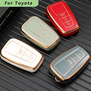 2 Buttons Car Key Cover Case For Prius Corolla Chr Prado Keychain