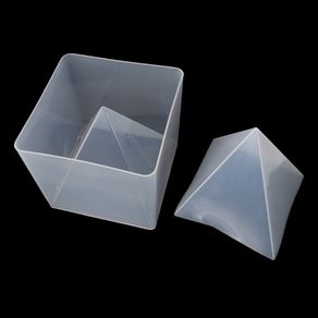 Super Pyramid Silicone Mould Resin Craft Jewelry Crystal Mold With Plastic Frame