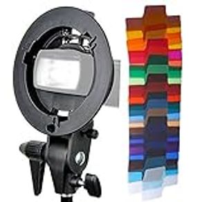Godox S-Type Bracket Bowens Mount Holder for Speedlite Flash Snoot Softbox Honeycomb +CLOUDSFOTO Cleaning Cloth