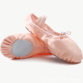Black Camel Pink White Canvas Flat Yoga Teacher Gymnastic Dance shoes Women Kids Split Sole Girls Children Ballet Slippers