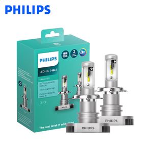 Philips LED H4 H7 H8 H11 H16 9003 Ultinon LED 6000K Cool Blue White Light +160% Brighter Car Headlight Compact Design, Pair