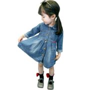 FPZIPE 2020 Children Baby Kids Girl Denim Dress Jean Long Sleeve Cute Casual Party Shirt Dress Fashion Princess Girls Clothing