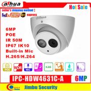 Dahua Original 6MP Poe Camera IPC-HDW4631C-A Metal Body H.265 Built-in MIC Smart Detection IR50m IP67 IK10 Cctv Ip Camera