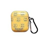 Earphone Case For Airpods Pro Case Drew House Smiley Bluetooth Headphone for Airpods 1/2/3 Headset Protective Cover With Hook (Color : Sky blue)