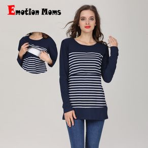 Emotion Moms Maternity Clothes Tops Breastfeeding Clothing for Pregnant Women Breastfeeding T-shirts Maternity Tops