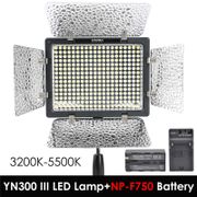 Yongnuo YN300 YN-300 III 3200k-5500K Camera Video Pro LED Video Light Optional w Battery Pack Kit for Studio Photography