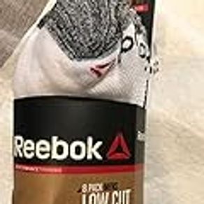 Reebok Men's 8 Pack Low Cut Performance Socks (Gray)
