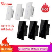 Sonoff TX T0 T2 T3 US Wifi Switch Smart Home Remote Control Wireless Touch Wall Light Timer Switch Work With Alexa Google Home