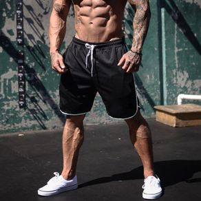 Summer Joggers Shorts Mens Fitness Gym Short Pants Bodybuilding Workout Mesh Quick Dry Beach Shorts Male Sportswear Bottoms