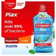 [Kills over 99% of bacteria] Colgate Plax Peppermint Mouthwash 1L