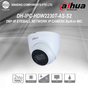 Dahua Audio Dome PoE Network IP Camera DH-IPC-HDW2230T-AS-S2 2MP IR EYEBALL IP CCTV