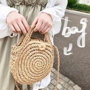 2023 New Style Round Straw Tote Raffia Round Barrel Straw Woven Crossbody  Bag Handbags Women Bags Designer Beach Bag for Women _ - AliExpress Mobile