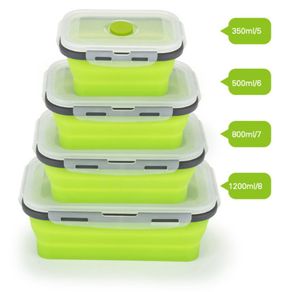 500/800/1200ml Silicone Food Storage Containers With Airtight