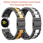 Metal Wrist Strap for Samsung watch 3 41mm 45mm/Samsung Galaxy Watch Active 2 44mm 40mm Gear S3 Stainless Steel Band Bracelet with tool for Galaxy Active Watchband 20/22mm