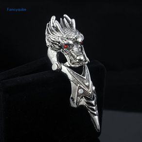 Newest Goth Punk Rock Dragon Head Joint The Cock Joint Finger Ring