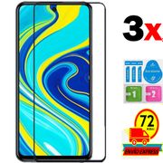 3x Compatible tempered glass protectors XIAOMI REDMI NOTE 9S full screen LCD Kit