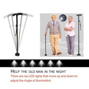 Magic Cane Folding LED Light Safety Walking Stick For Old Man T Handlebar