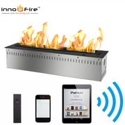 Inno-Fire 48 inch silver or black wifi intelligent smart ethanol burning fireplace insert