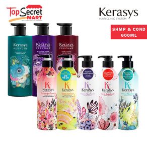 Kerasys Perfume Shampoo & Conditioner 600ml  -  Charmant Musk/ Elegant Amber/ Lovely Daisy / Glam & Style