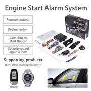 12V Car Alarm Remote Control Car Keyless Entry Engine Start Alarm System Push Button Remote Starter Stop Auto Anti-theft System