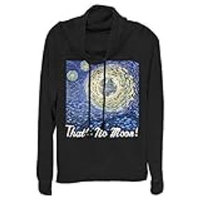 Fifth Sun Star Wars Not a Moon Women's Cowl Neck Long Sleeve Knit Top