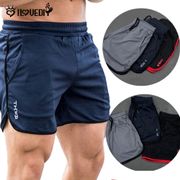 [DS] Men Fitness Bodybuilding Shorts / Man Summer Workout Shorts / Male Breathable Mesh Quick Dry Sportswear / Sports Jogger Training Beach Short Pants / Gyms Running Shorts