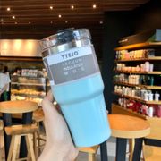 Tyeso Thermos Cup Tumbler Cup with Straw Vacuum Water Bottle Cool Ice Cup 304 Stainless Steel Present