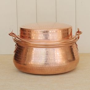 Pure handmade red copper soup rice noodle pot thickened stew pan household sauce pot stewpan health saucepan
