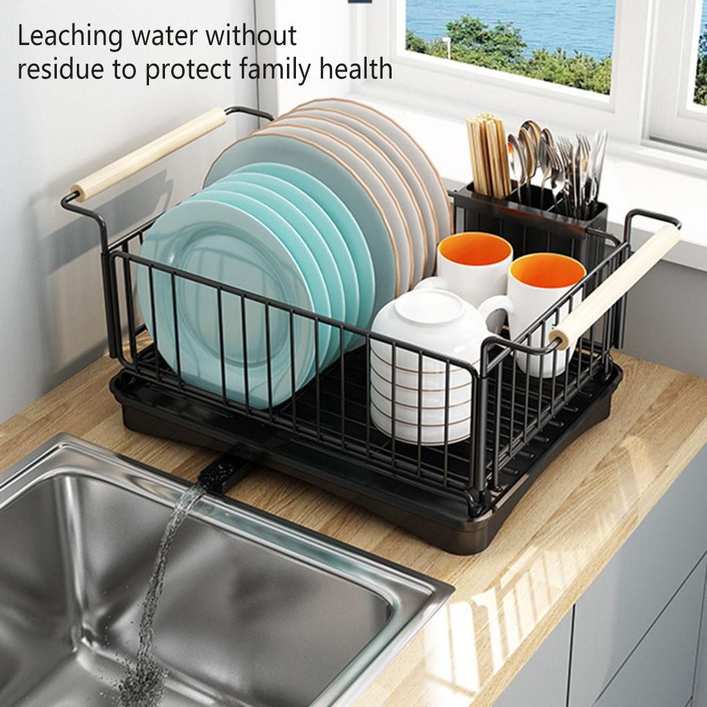 Retractable Stainless Steel Sink Strainer Drain, Telescopic Drain Basket  with Adjustable Armrest, Kitchen Rack Drain Basket, Over The Sink Dish  Drying