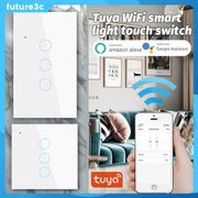 Tuya Wifi Smart Light Touch Switch Wall 100-250 V Smart Life/tuay App Remote Control Work With Google Initial Alexa FUTURE