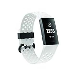 Fitbit FB410GMWT-CJK Charge 3, Graphite/White Silicone