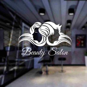 Hair Salon Wall Decal Beauty Salon Sticker Barber Shop Vinyl Wall Decals Decor Mural Hairdresser Glass Window Sticker