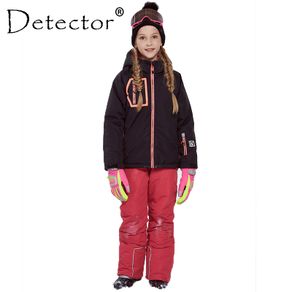 Detector Girls ski jacket Winter Outdoor Children Clothing Set Windproof Ski Jackets + Pants Kids Warm Skiing Suit For Girls