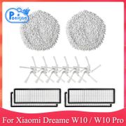 Replacement Parts for  Dreame W10 / W10 Pro Robot Vacuum Cleaner Side Brush Mop Cloth HEPA Filter