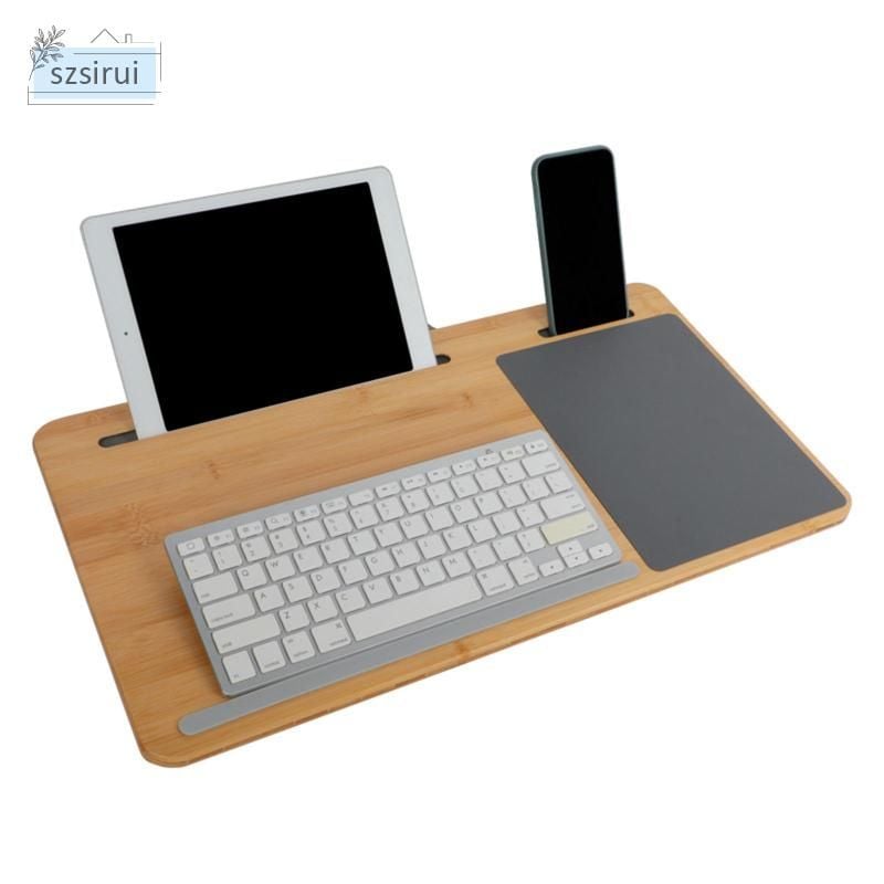 Wood Pc Tablet Desk Bed Cushion Knee Handy Computer Reading Writing Table  Tablet Tray Cup Holder Laptop Stand Pillow Office Desk - Laptop Stand -  AliExpress