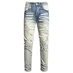 Liuhond Men's Ripped Straight Fit Jeans Pants