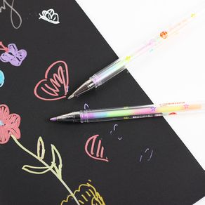 1PC Cute Design Ink 6 Colors Highlighter Pen Marker Stationery Point Pen Colorful Stationery Writing Supply Girls Painting Pen