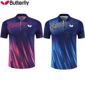 Yonex2023 New Butterfly Table Tennis Jersey Men's and Women's Short Sleeve Top Quick Drying and Breathable Training Competition Jersey