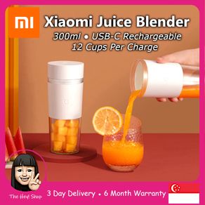 Mijia Portable Fruit Juice Blender 3D Blade Rechargeable Juicer 300ml Tritan 12 Cups Per Charge USB Type C