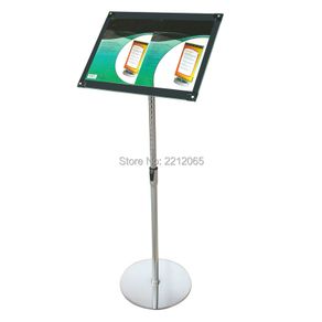 Linliangmuyu A3 metal stainless steel adjustable sign stand display stand  holder easy to move around and to insert flyer HB30 - AliExpress