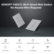 Sonoff Touch EU US Wifi Wall Touch Switch 1 Gang 1 Way Wireless Remote Light Relay App Control Work with Alexa Smart home module