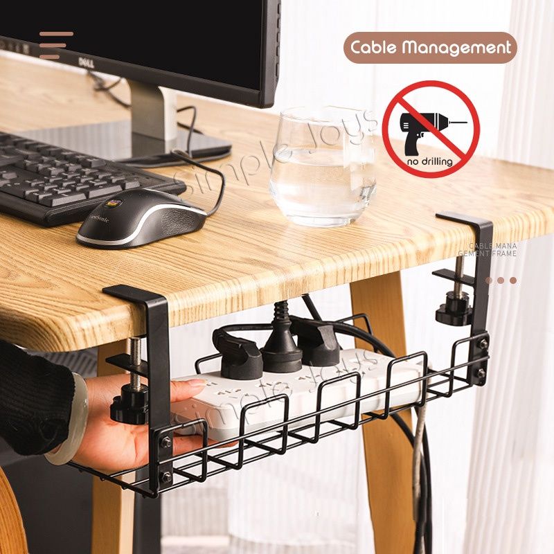 Under Desk Cable Management Net Mesh Cable Manager Cable Management Tray  For Stand Desk - AliExpress