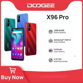 "DOOGEE X96 Pro Cellphones 6.52"" Waterdrop Display Face Unlock 4GB RAM 64GB ROM 13MP Quad Camera Android 11 5400mAh Phone"