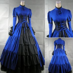 Medieval Retro Gothiced Court Dress Royal Lady Ball Dress Square