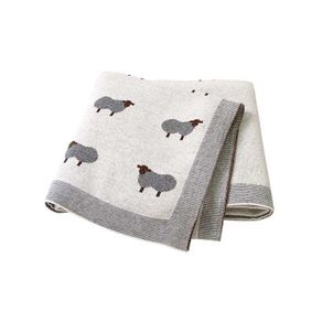 Baby Receiving Blanket Knit Newborn Swaddle Stroller Bedding Wrap Cartoon Alpaca