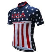Cycling Jersey Mens Bike Jersey Shirt USA Team MTB Summer Short Sleeve Mountain Road Bicycle Clothing top Ropa ciclismo Maillot