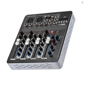 Mini 4 channel mixer Built-in reverb effect 3-band EQ BT USB